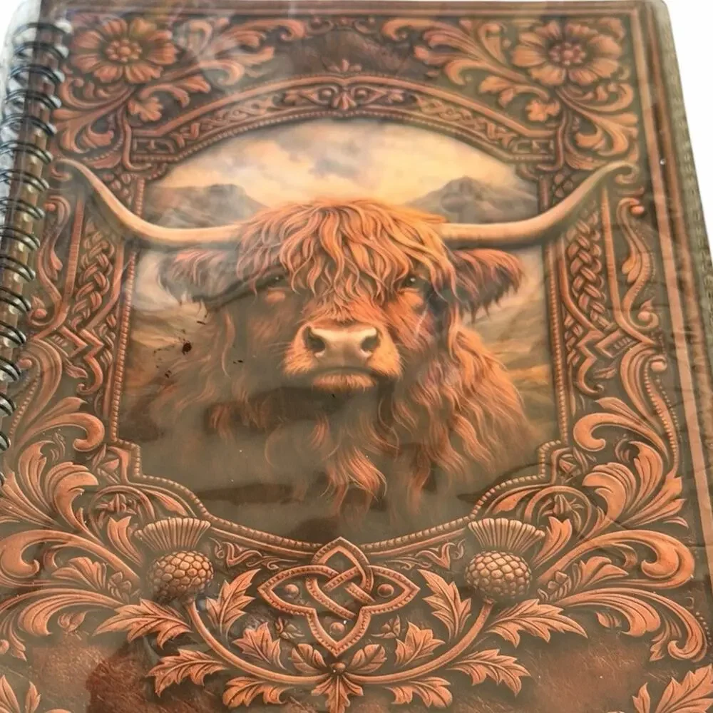 Western Notebook Journal Lot Longhorn Cactus Turquoise Concho Tooled Style New